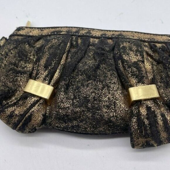 Botkier for Target Shimmer Gold Black Clutch Wristlet Wallet Mini Purse - Picture 2 of 5